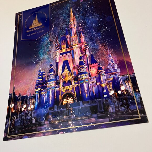 Walt Disney World 50th Anniversary Iridescent Poster Print - Picture 5 of 8